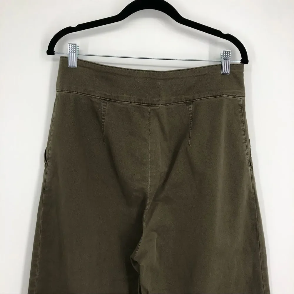 Urban Outfitters BDG High Rise Wide Leg Jeans Moss Green Womens‎ 10 Crop